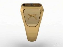 Anel da ROTAM - Rondas Ostensivas Táticas Metropolitanas em ouro 750 - Ginglass Joias3D – Modelagem3D - Prototipagem