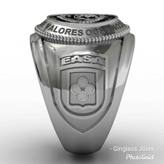 Anel adjunto de comando em prata de lei (950) - Ginglass Joias3D – Modelagem3D - Prototipagem