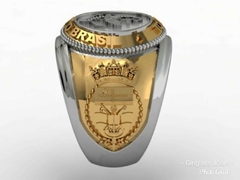 Anel do paioleiro em ouro 18k com prata de lei - Ginglass Joias3D – Modelagem3D - Prototipagem