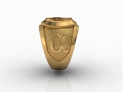 Anel do Capelão em ouro 18k - Ginglass Joias3D – Modelagem3D - Prototipagem