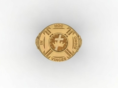 Anel cruz coroada em ouro 18k - comprar online