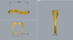 Anel das esposas dos formandos da eceme turma 23/24 em ouro 18k - comprar online