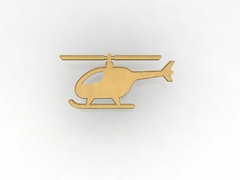 Conjunto de brinco helicóptero em ouro 18k - Ginglass Joias3D – Modelagem3D - Prototipagem