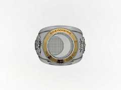 anel cozinheiro da marinha do brasil em prata de lei com ouro 18k - comprar online