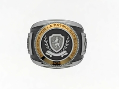 anel da ordem dos Capelães da bolivia em prata com ouro 18k - Ginglass Joias3D – Modelagem3D - Prototipagem