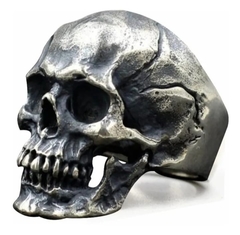 Anel caveira cranio em prata de lei - Ginglass Joias3D – Modelagem3D - Prototipagem