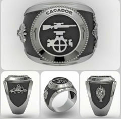 4 unidades de Anéis em prata do choque ligeiro e um anel do caçador em prata de lei - comprar online