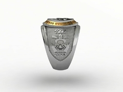 Anel das pioneiras do cbmmg em prata com ouro 18k - Ginglass Joias3D – Modelagem3D - Prototipagem