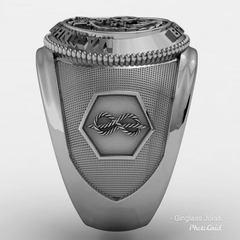Anel do contramestre em prata de lei - Ginglass Joias3D – Modelagem3D - Prototipagem