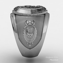 Anel do marinheiro de convés em prata de lei - Ginglass Joias3D – Modelagem3D - Prototipagem