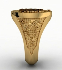 Anel in hoc signo vinces em ouro 18k - Ginglass Joias3D – Modelagem3D - Prototipagem