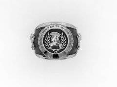 Anel da policia militar de minas gerais em prata de lei - Ginglass Joias3D – Modelagem3D - Prototipagem