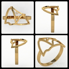 Anel pão de açúcar em ouro 18k - Ginglass Joias3D – Modelagem3D - Prototipagem