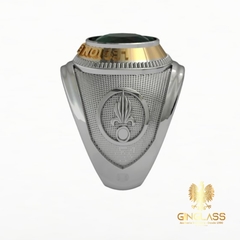 Anel da légion étrangère em prata de lei com ouro 18k - Ginglass Joias3D – Modelagem3D - Prototipagem