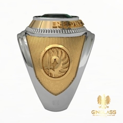 Anel da légion étrangère em ouro 18k com prata de lei - Ginglass Joias3D – Modelagem3D - Prototipagem