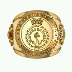 Anel da Escola de Aprendizes-Marinheiros de Santa Catarina em Ouro Amarelo 18k - comprar online