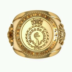 Anel da Escola de Aprendizes-Marinheiros do Espírito Santo em Ouro Amarelo 18k - comprar online