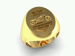 Anel Harley Davidson em Ouro 18k na internet