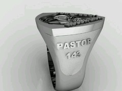 Anel Para Sar Pastor em Prata - Ginglass Joias3D – Modelagem3D - Prototipagem