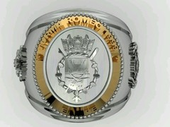 Anel da Turma EAMPE Romeo 1999 em Prata com Ouro