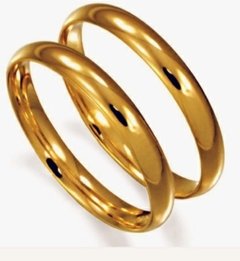 Alianças de Casamento Tradicional em Ouro 18k - Ginglass Joias3D – Modelagem3D - Prototipagem