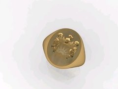 Anel Sinete em Ouro 750 (18k) - Ginglass Joias3D – Modelagem3D - Prototipagem