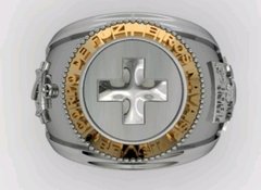 Anel Enfermagem do corpo de fuzileiros navais em prata com ouro 18k - comprar online