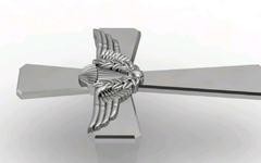 Cruz pára-quedista em prata de lei - Ginglass Joias3D – Modelagem3D - Prototipagem