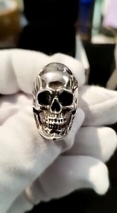Anel caveira cranio em prata de lei - comprar online
