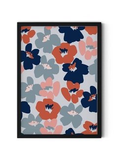 Flores fondo celeste - comprar online