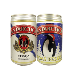 LATA VAZIA ANTARCTICA PILSEN BOAS FESTAS 1995 350 ML ALUMÍNIO BRAZIL