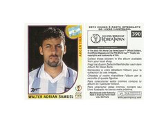 FIGURINHA COPA FIFA 2002 ARGENTINA WALTER SAMUEL Nº 390