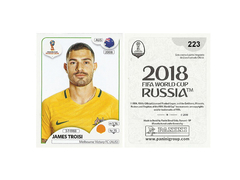 FIGURINHA COPA FIFA 2018 AUSTRALIA JAMES TROISI Nº 223