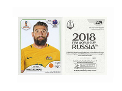 FIGURINHA COPA FIFA 2018 AUSTRALIA MILE JEDINAK Nº 224