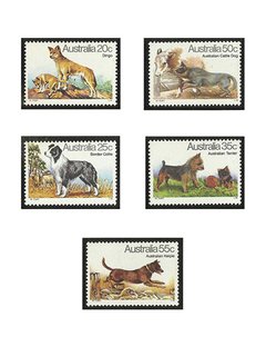 SELO FAUNA AUSTRALIA CANINOS 5 VALORES