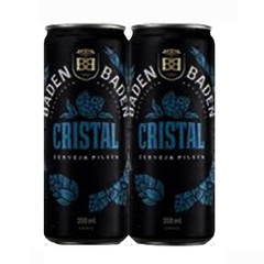 LATA VAZIA BADEN BADEN CERVEJA PILSEN CRISTAL 350 ML ALUMÍNIO BRAZIL