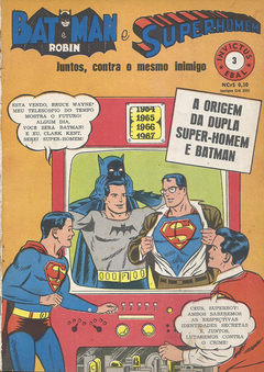 GIBI BATMAN E SUPER HOMEM EBAL FORMATO GDE P/B Nº 3 MAR 1967 34 PAG