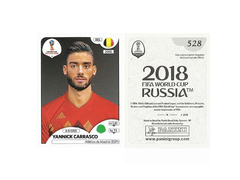 FIGURINHA COPA FIFA 2018 BELGIQUE YANNICK CARRASCO Nº 528