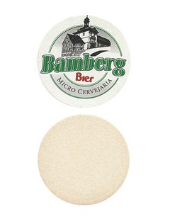 BOLACHA CERVEJA BAMBERG BIER BRASIL REDONDA 9 CM