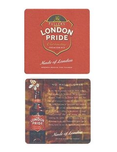 BOLACHA CERVEJA FULLERS LONDON PRIDE ENGLAND QUADRADA 9 CM - comprar online