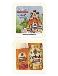 BOLACHA CERVEJA KROMBACHER ALKOHOLFREI GERMANY QUADRADA 9,5 CM