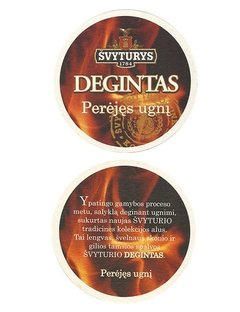 BOLACHA CERVEJA SVYTURYS DEGINTAS PERÉJES UGNI LITHUANIA REDONDA 10 CM