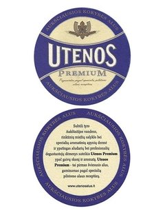 BOLACHA CERVEJA UTENOS PREMIUM LITUANIA REDONDA 10,5 CM - comprar online