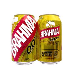 LATA VAZIA BRAHMA CHOPP 0,0% LATA ANTIGA 350 ML ALUMÍNIO BRAZIL