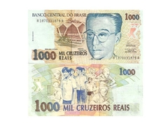 CÉDULA BRAZIL ANO 1993 1000 CRUZEIROS REAIS - comprar online