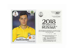 FIGURINHA COPA FIFA 2018 BRAZIL PHILIPPE COUTINHO Nº 367