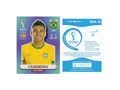 FIGURINHA COPA FIFA 2022 BRAZIL CASEMIRO Nº BRA 10