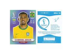 FIGURINHA COPA FIFA 2022 BRAZIL GABRIEL JESUS Nº BRA 16
