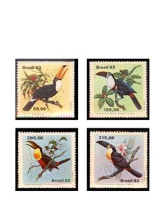 SELO FAUNA BRASIL TUCANOS 1983 4 VALORES - comprar online