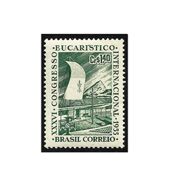 COMEMORATIVO BRAZIL 1955 XXXVI CONGRESSO EUCARÍSTICO INTERNACIONAL - comprar online